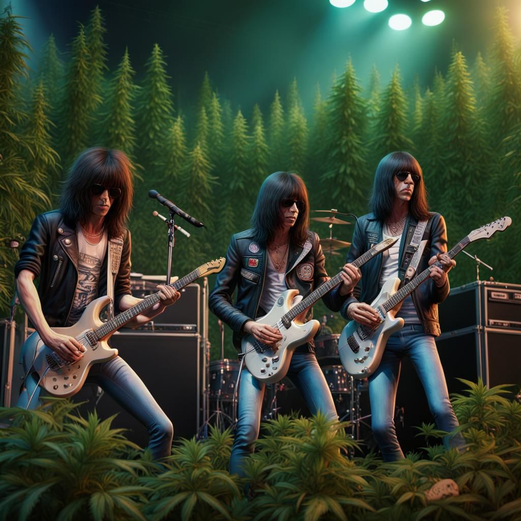 The Ramones Concert in a Cannabis Garden
