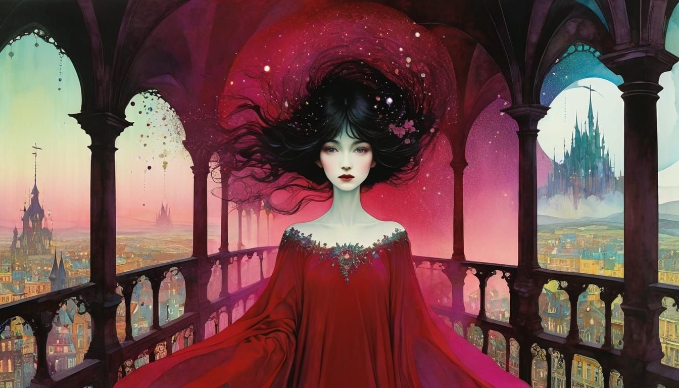 Ethereal Dreamscapes in Vibrant Watercolor