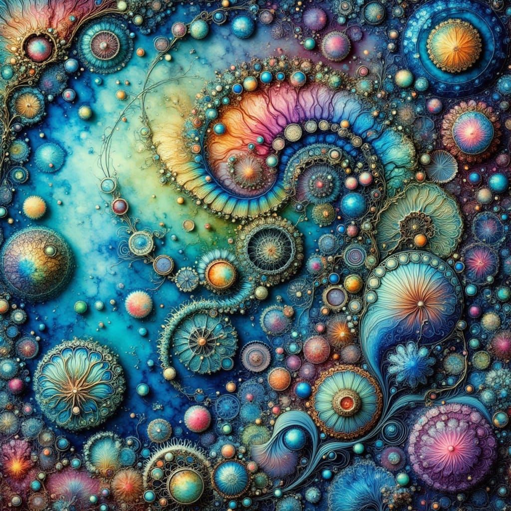 Colossal Clock Tower Submerged in Ethereal Ocean