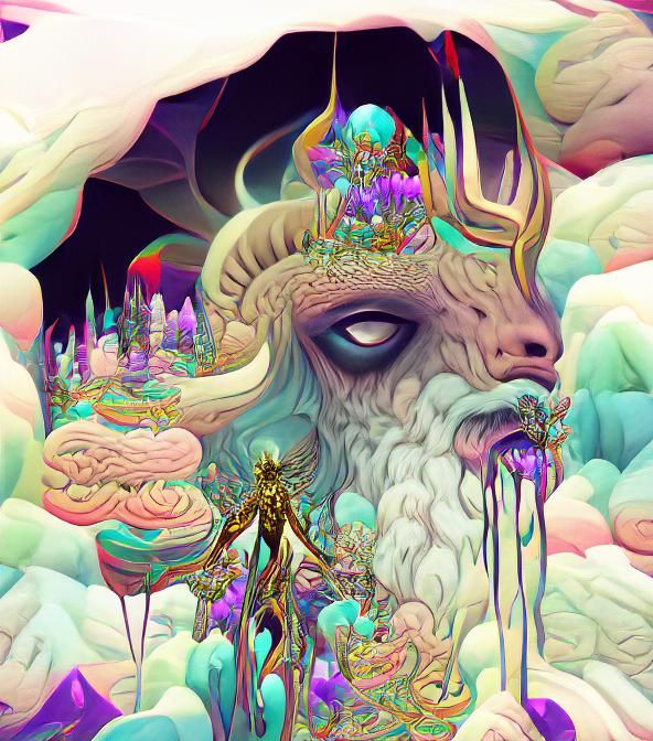 Psychedelic Eidolon of Avarice Consuming Dreams