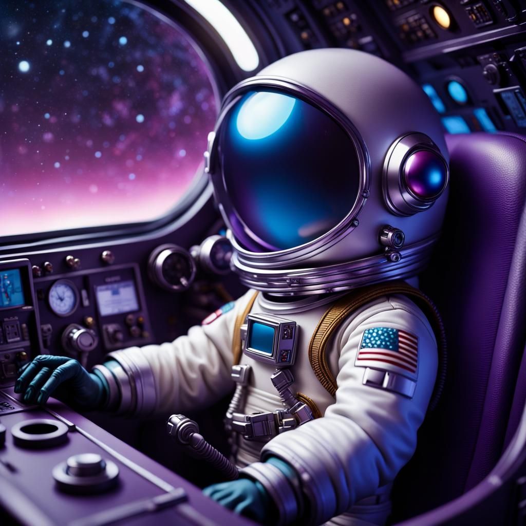 Astronaut in Star Cruiser Cockpit, Lacombe Style