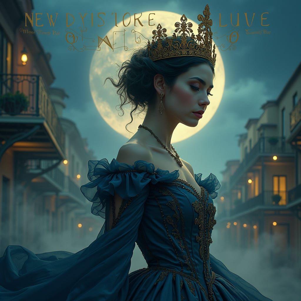 Mystical Woman Embodies New Orleans in Victorian-Era Gown