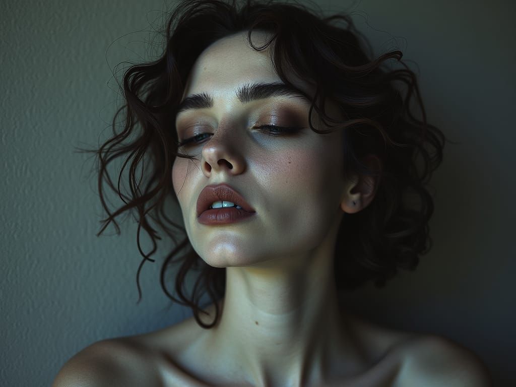 Cynical Chalkware Scene with Photobegonias