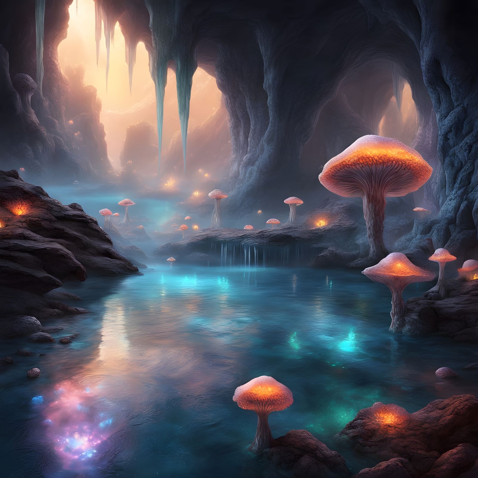 Ethereal Fantasy Cave Reveals Alien Portal