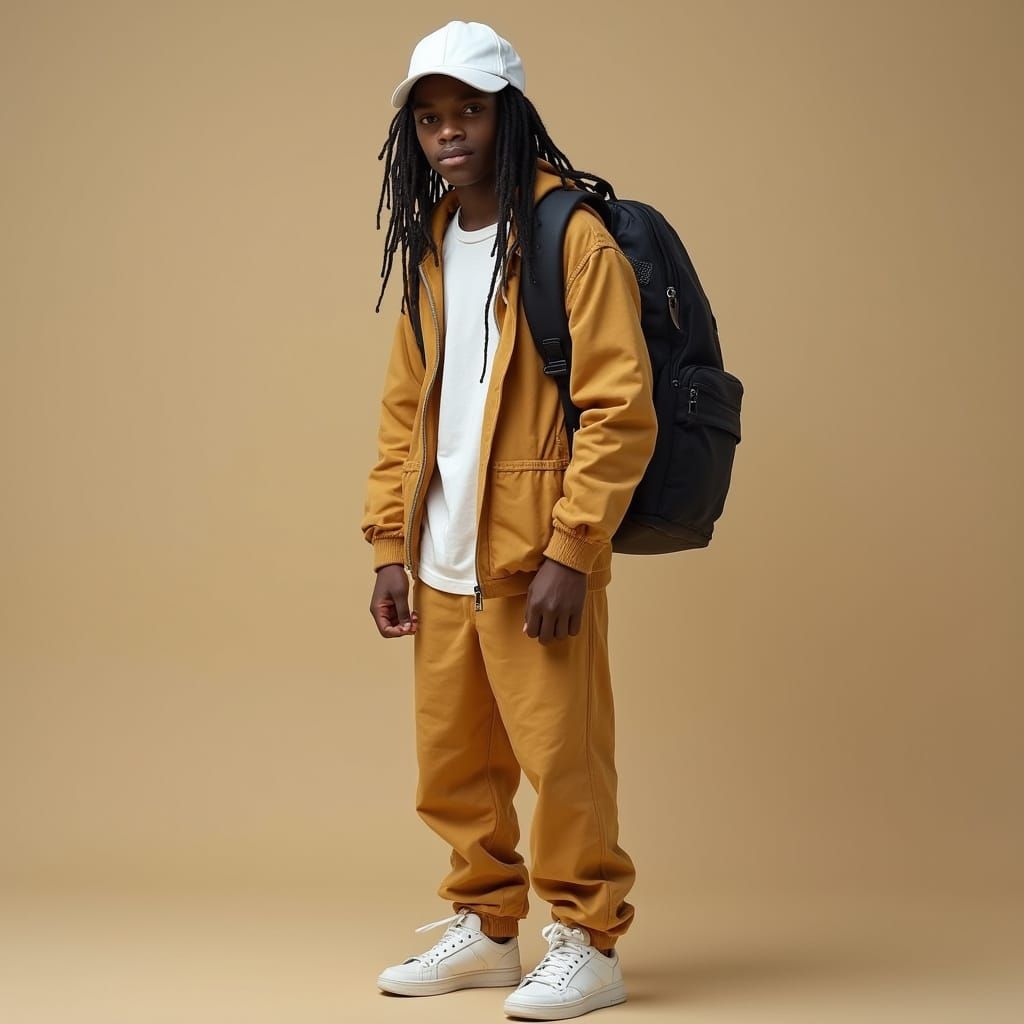 Young Kenya Male in Vivid Photorealistic Detail