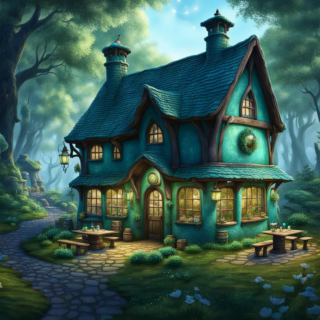 Enchanting Forest Cake Shop at Woodland Crossroads