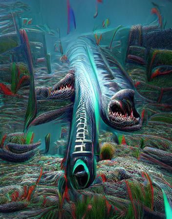 Surreal Space Shark Swimming Near Earth