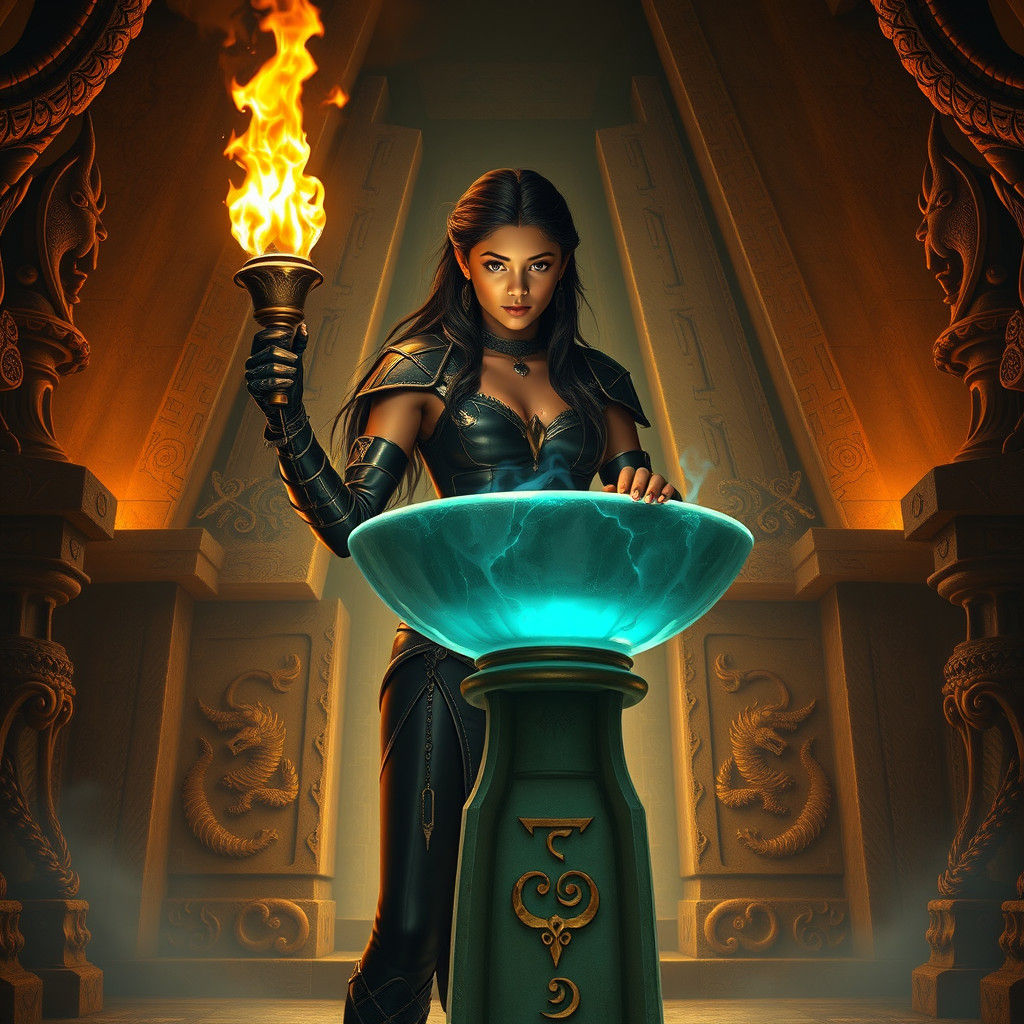 Mystic Lightbearer in Ornate Chamber