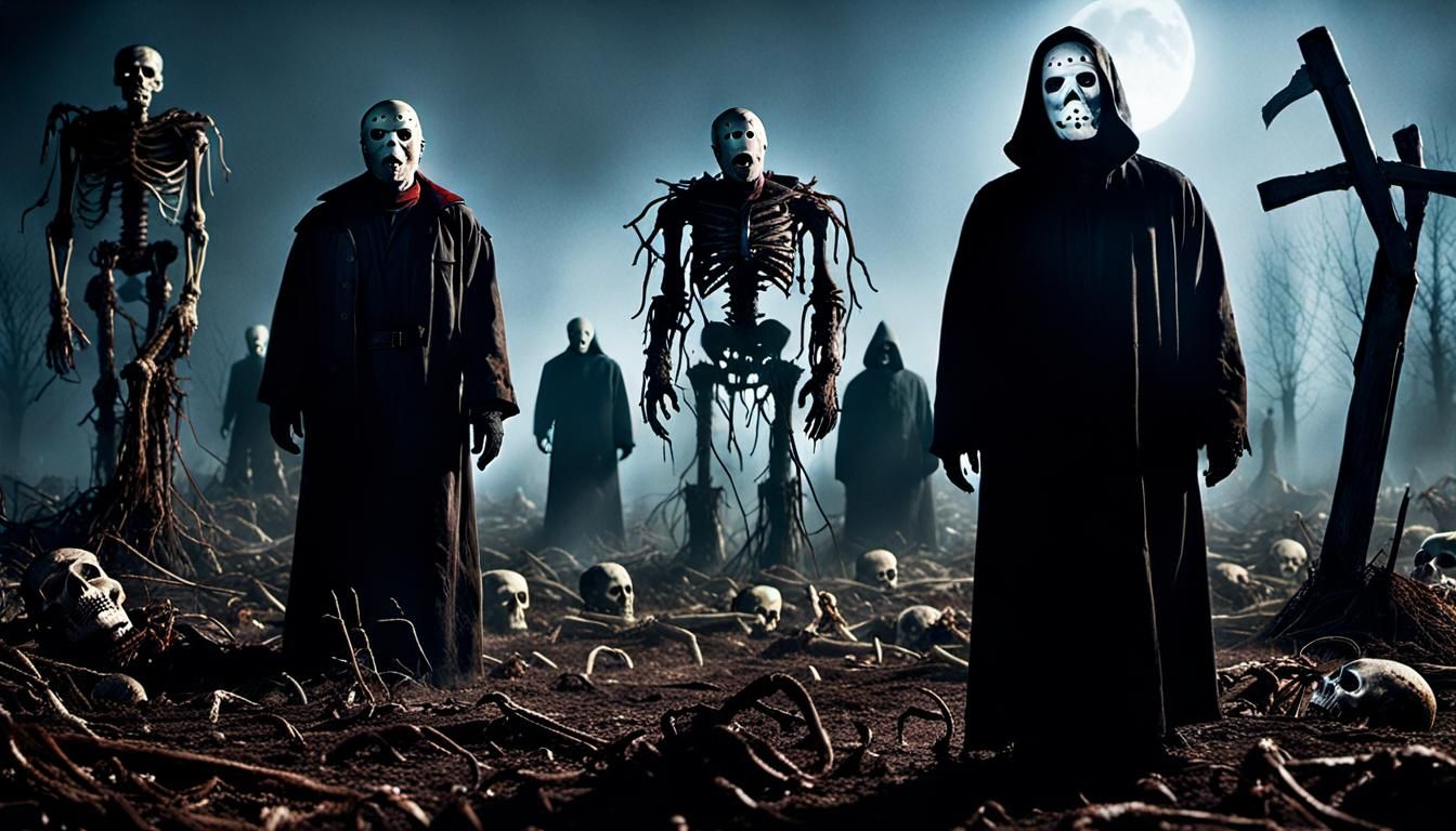 Horror Icons Stalk a Haunted Field