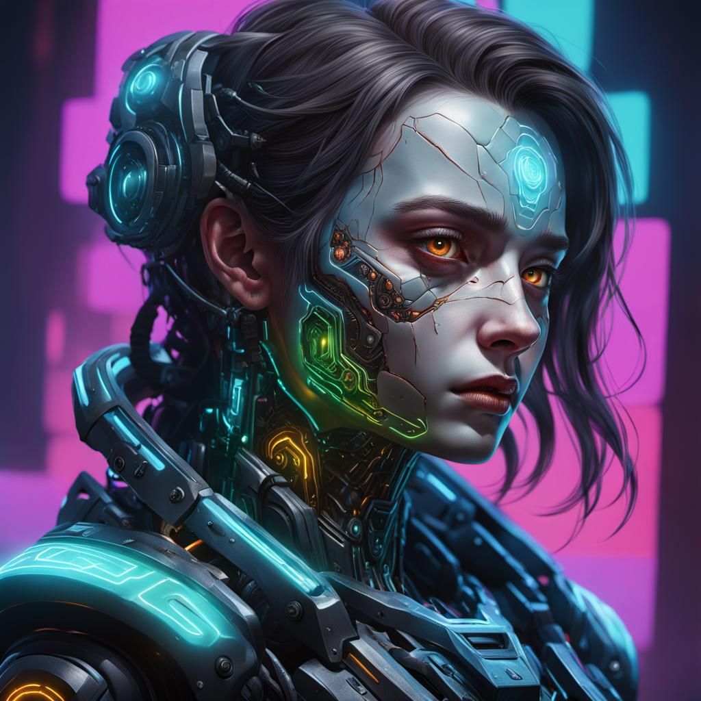 Hyperrealistic Possessed AI Concept Art