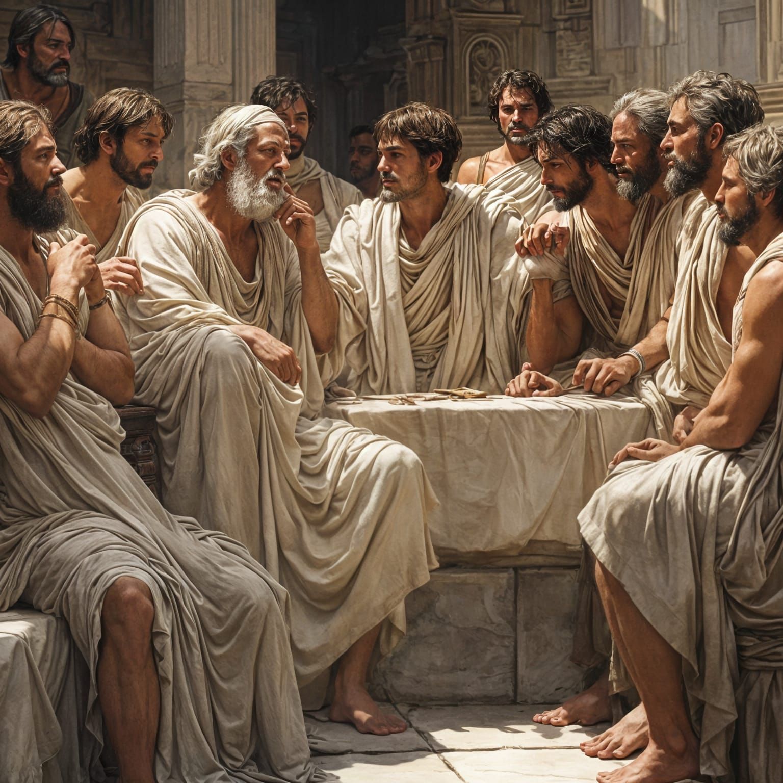 Socrates Addresses Men in Ancient Greece