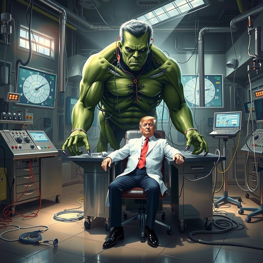 A modern day Dr Frankenstein in his shiny stainless steel la...