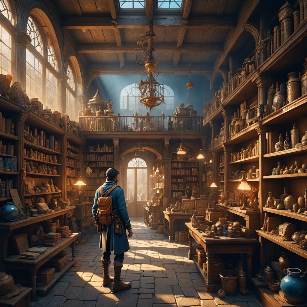 Fantasy Scout in Eccentric Antiquarian Shop