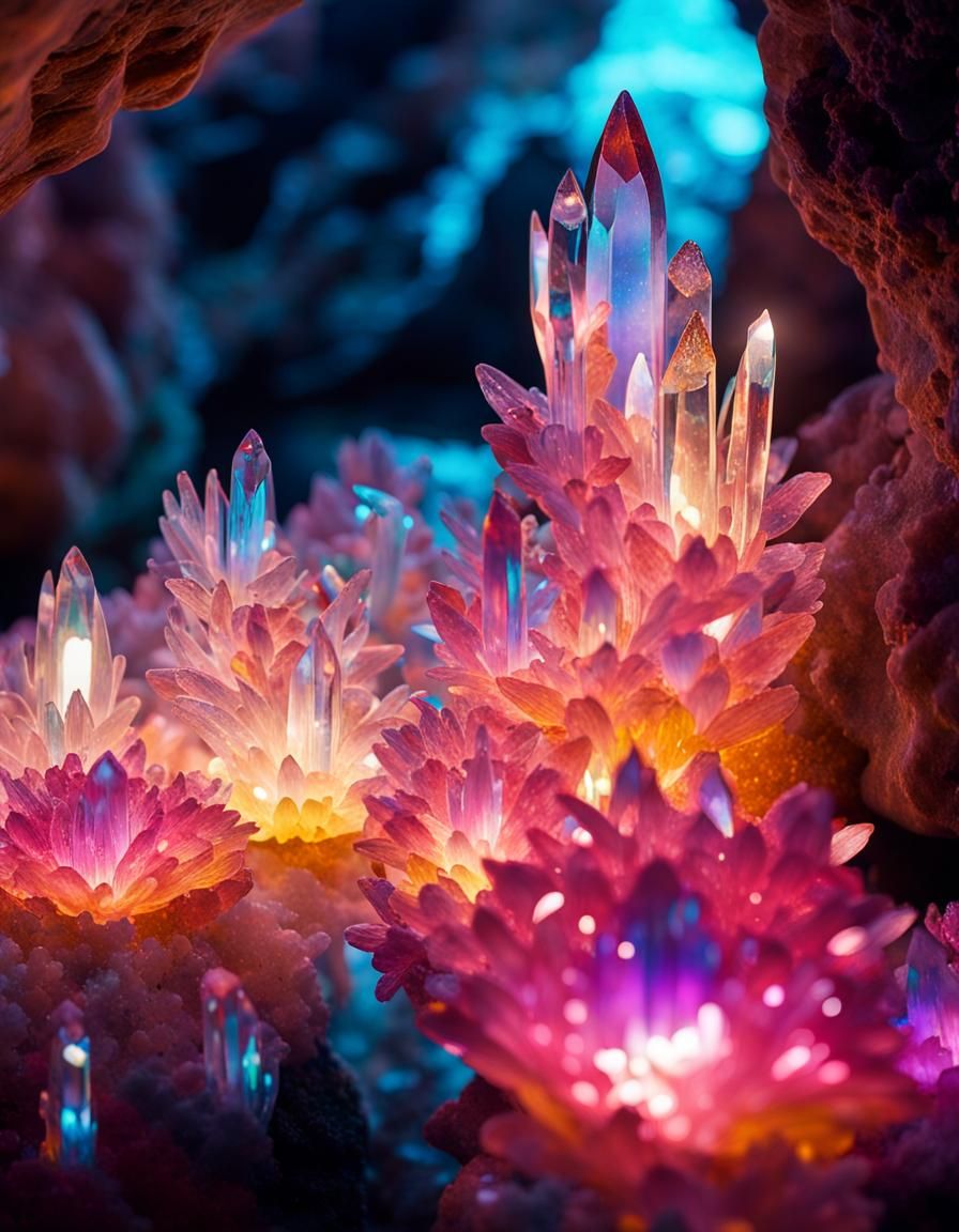 Luminous flower crystals. 🪷