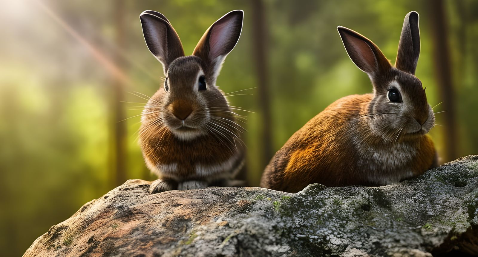 Cosmic Rabbit Portrait in Solarpunk Style