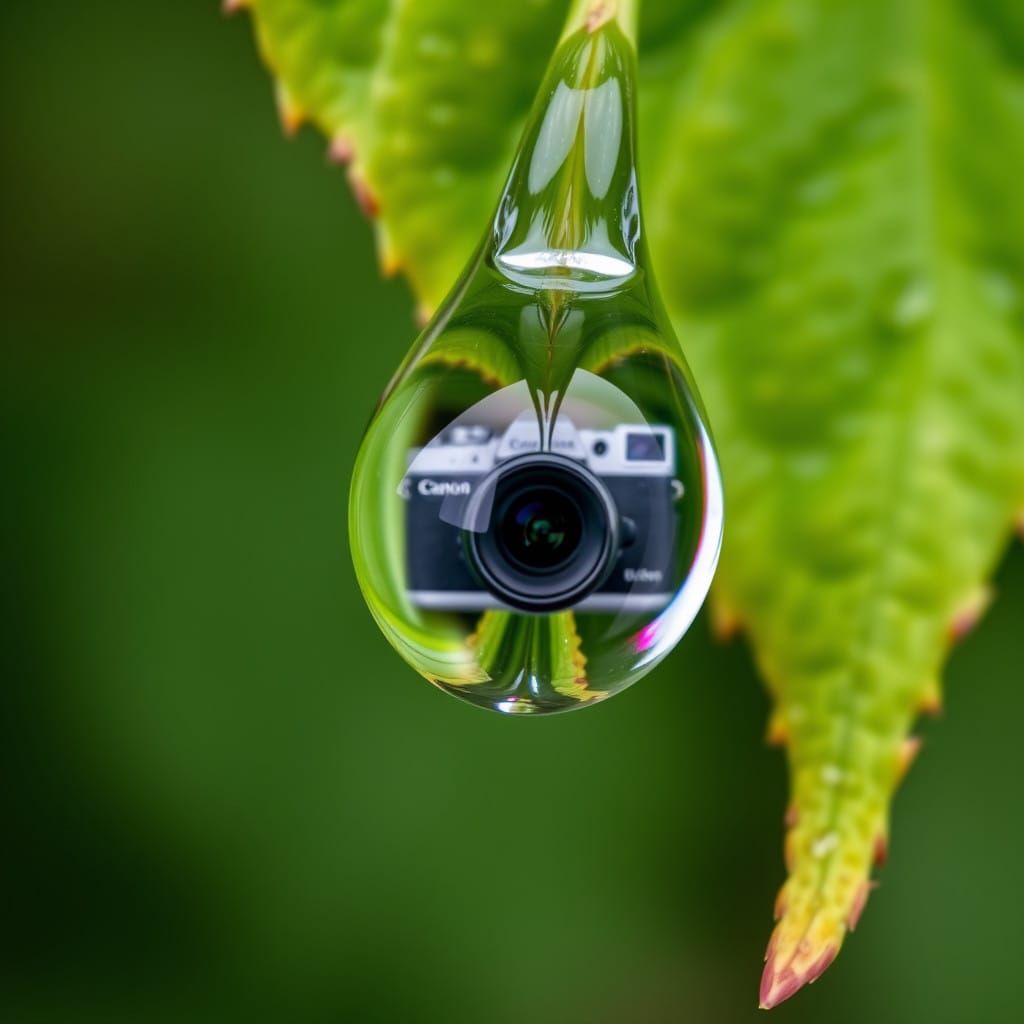 Raindrop Reflections: A Close-Up of Serenity