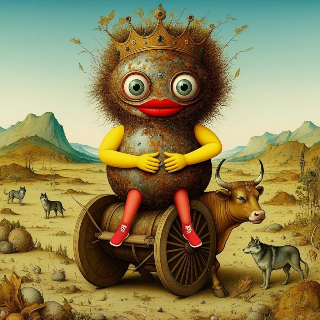 Medieval Ostrich with Rusty Steel Scales and Yellow Arms in ...