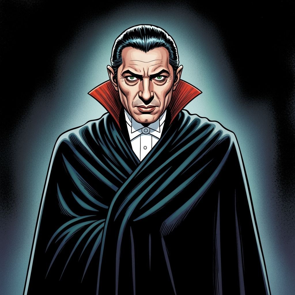 Dracula Emerges From Darkness in Comic Book Style