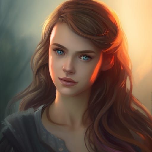 Piper Mclean Portrait in Art Nouveau Style