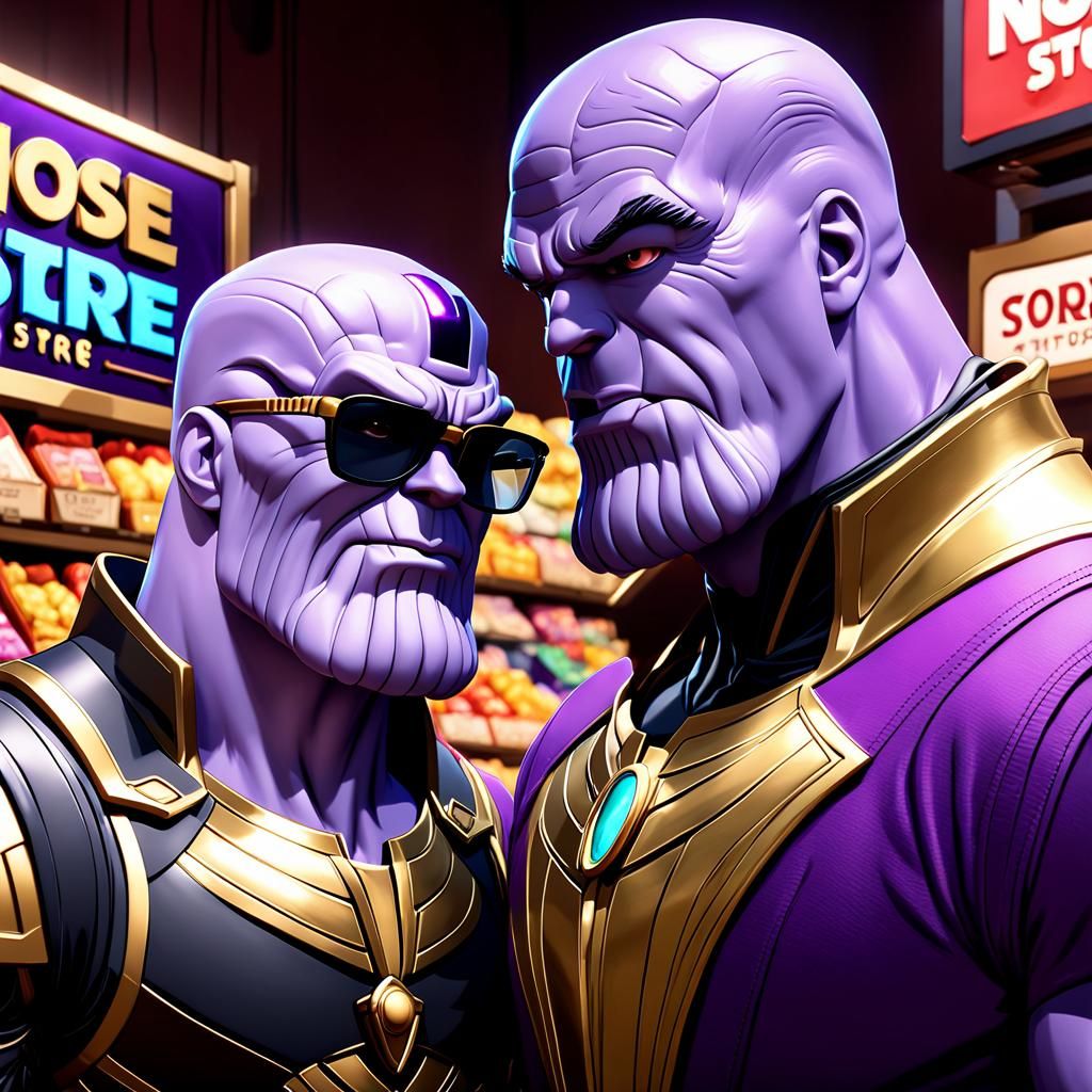 Thanos and Voldemort Shop for Noses: Anime Style