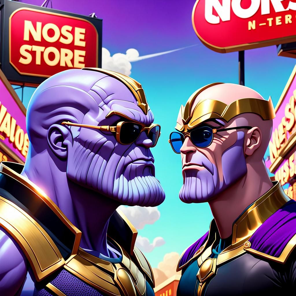 Thanos and Voldemort Shop for Noses: Anime Style