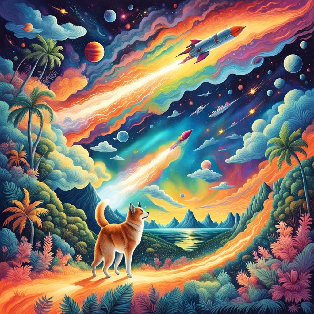 Cosmic Rocket Soars to Tropical Paradise