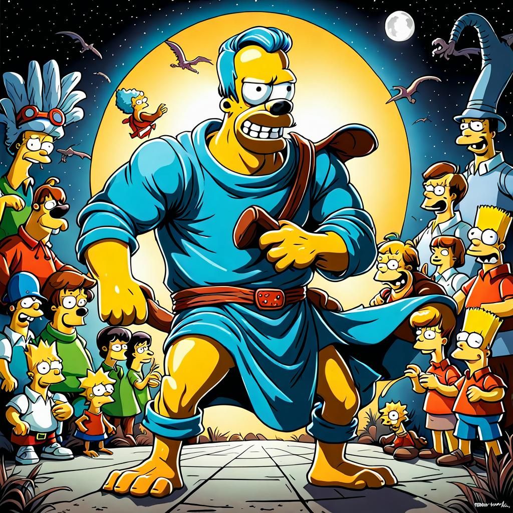 Scooby Doo as a Simpsons Character