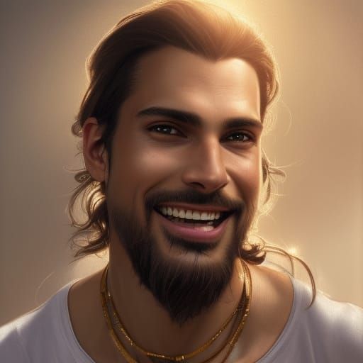 Handsome Italian Prince Portrait in Hyperdetailed Style