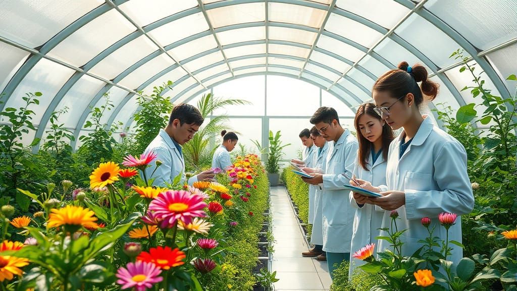 Scientists in Futuristic Botany Garden House Create DNA from...