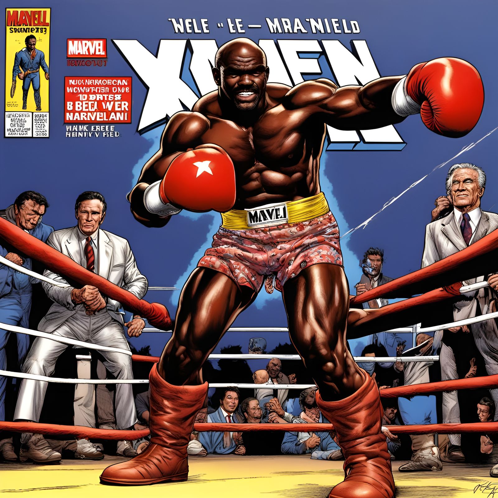 Evander Holyfield is an X-men mutant , in the cover of original Marvel comic book