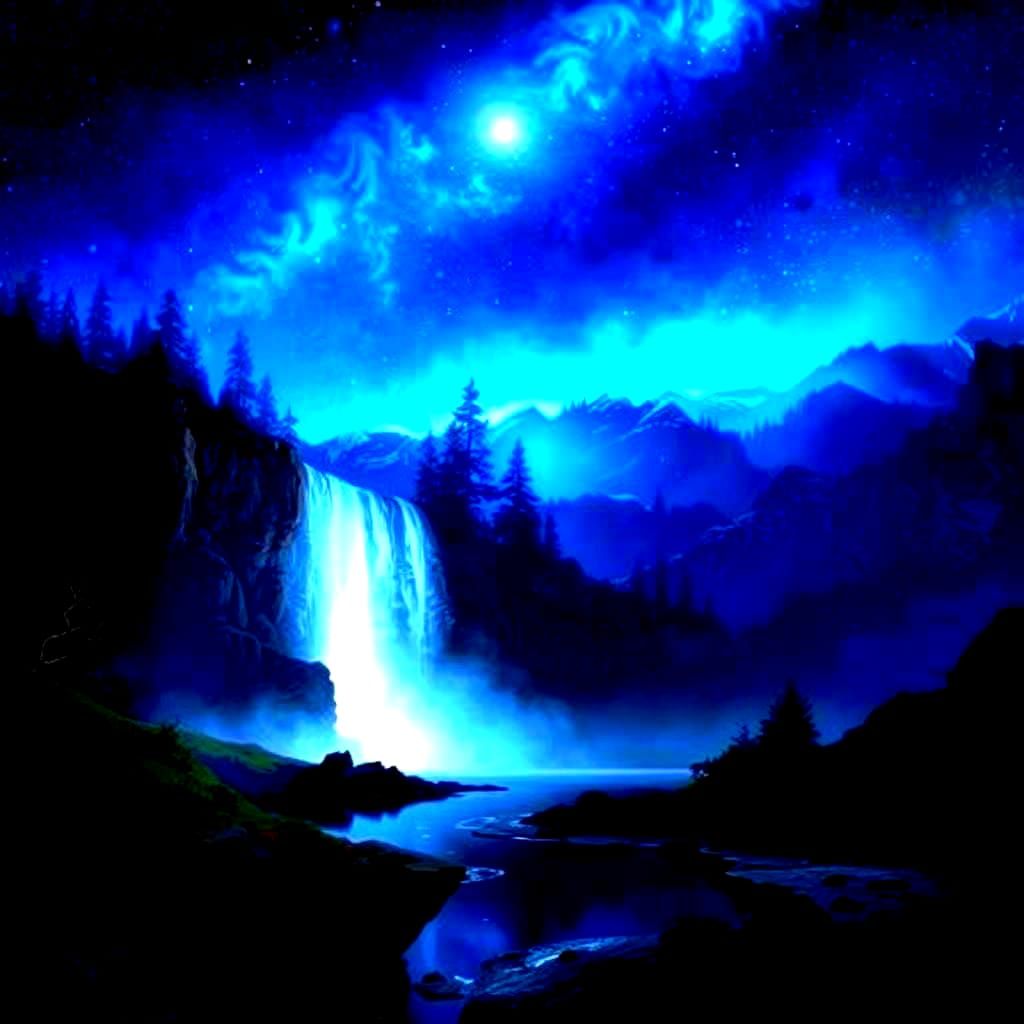 Surreal Wolf Reigns Supreme Under Autumn Night Sky