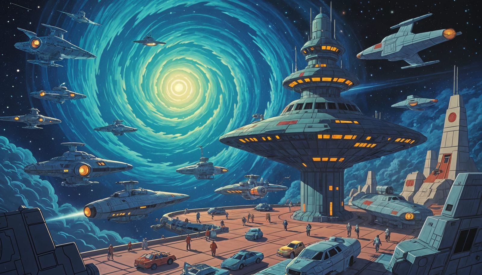 Deep Space Nine in 1980s Anime Style