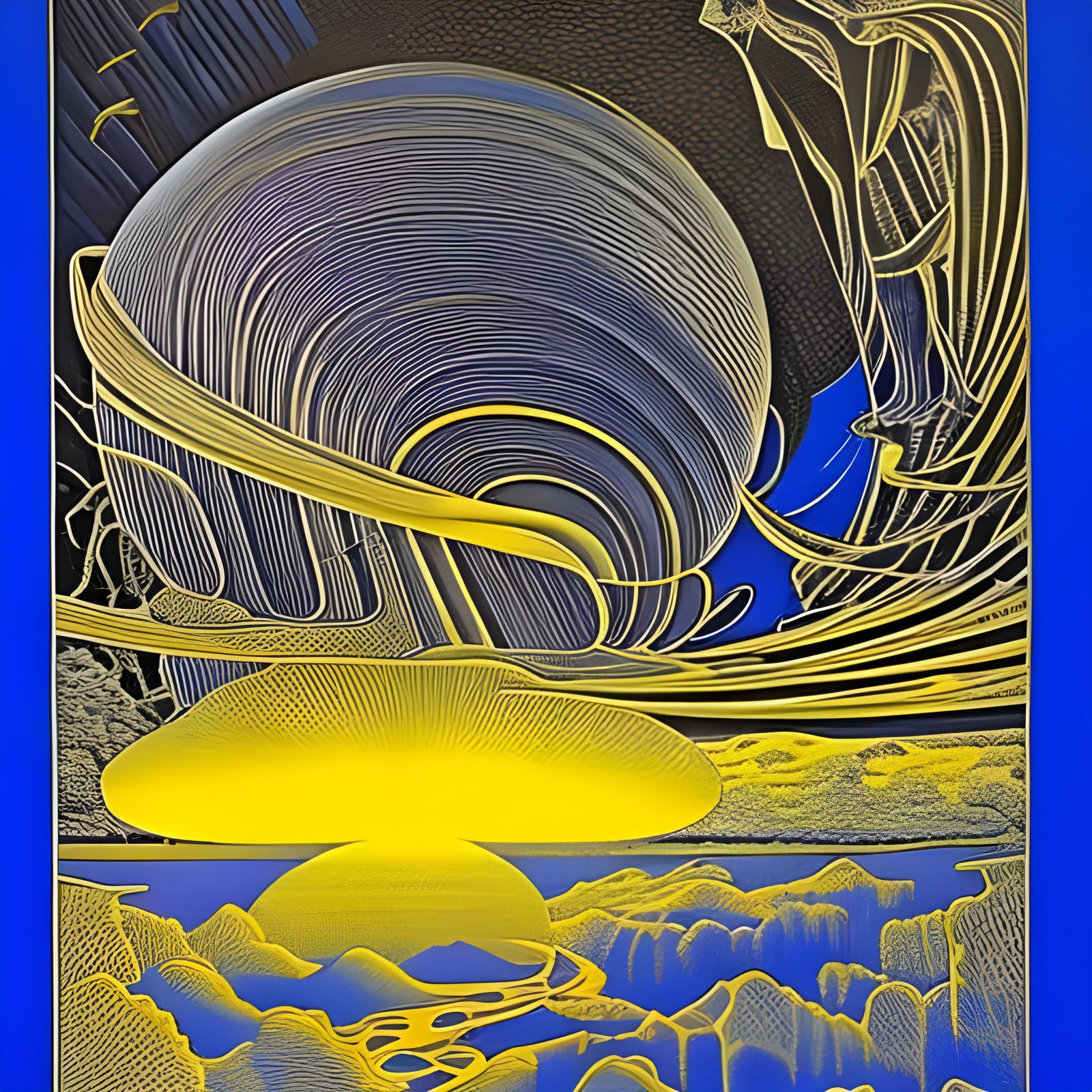 Psychedelic Carnival: A Hyperdetailed Pen Drawing