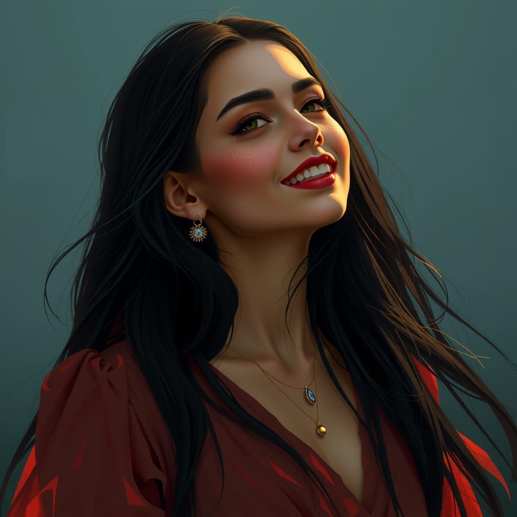 Elegant Greenland Girl in Mini Dress, 8K Portrait