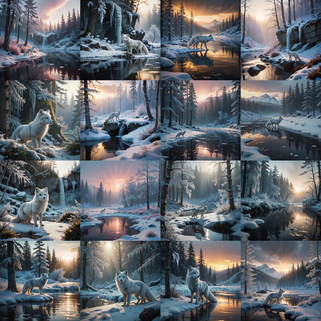 Winter Dawn in Polar Forest Majesty