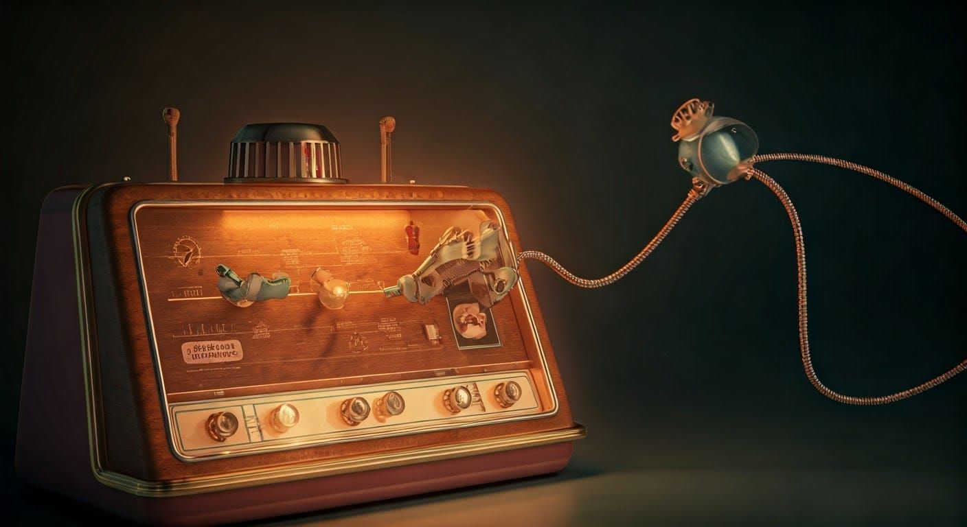 Vintage Tickle Machine with Retro 1950s Flair