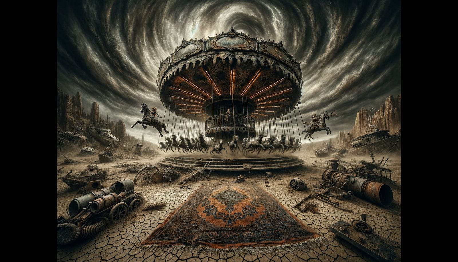 Dystopian Wasteland Carousel Rider
