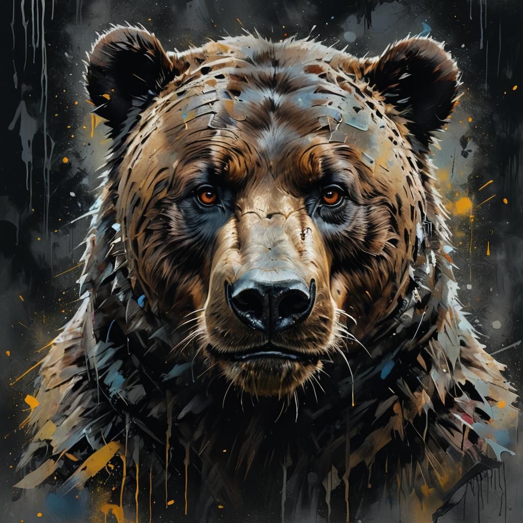 Baloo Portrait as Graffiti Art