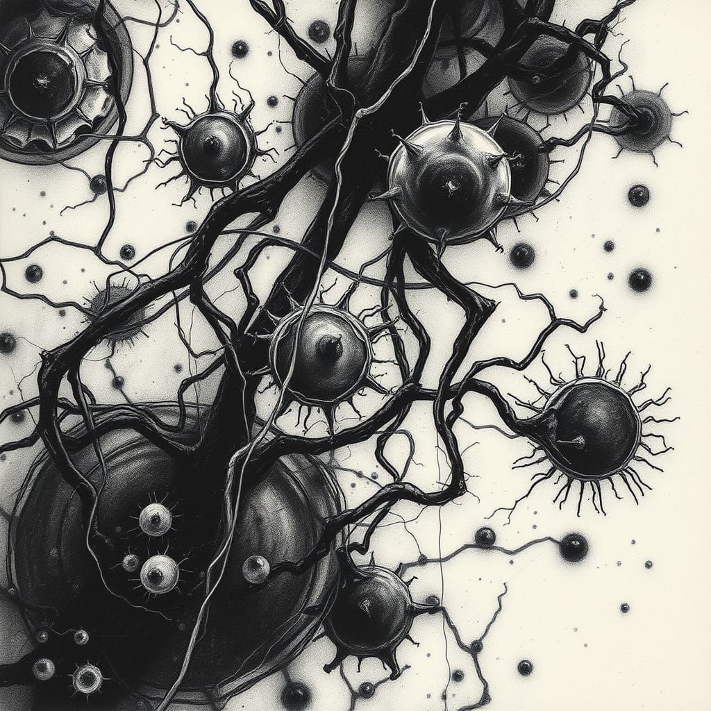 Germs under a microscope