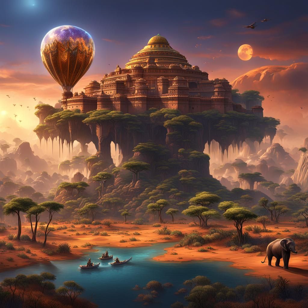 Happy Birthday Africa: Detailed Matte Painting
