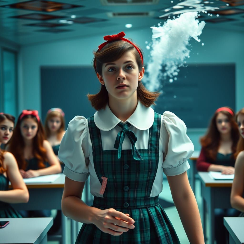 Crossdresser Teaching Mermaids: A Cinematic Underwater Scene