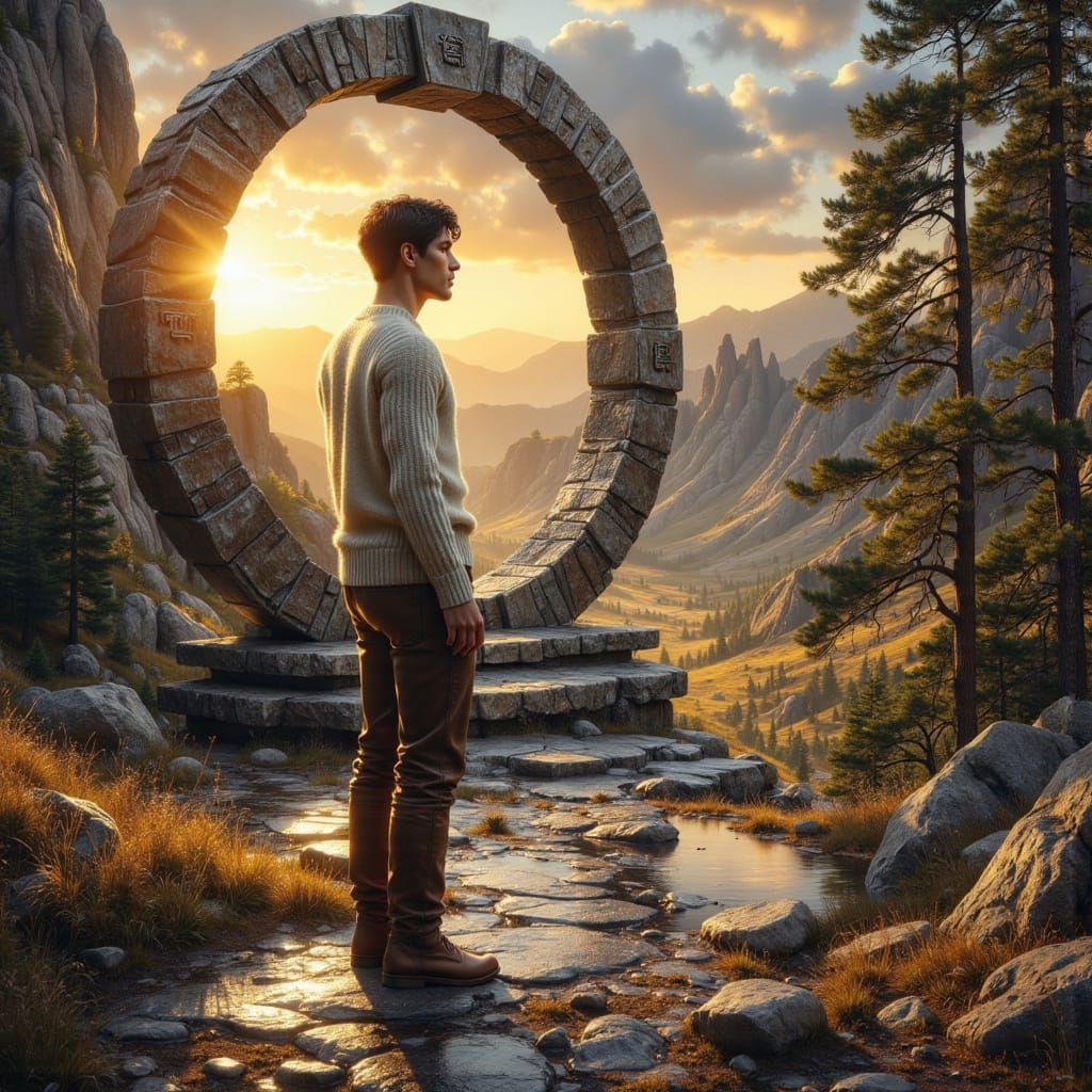 "Hello!  I am here great guardian.  I come in peace and carry no weapons," said Byron who was now wearing comfortable ci...