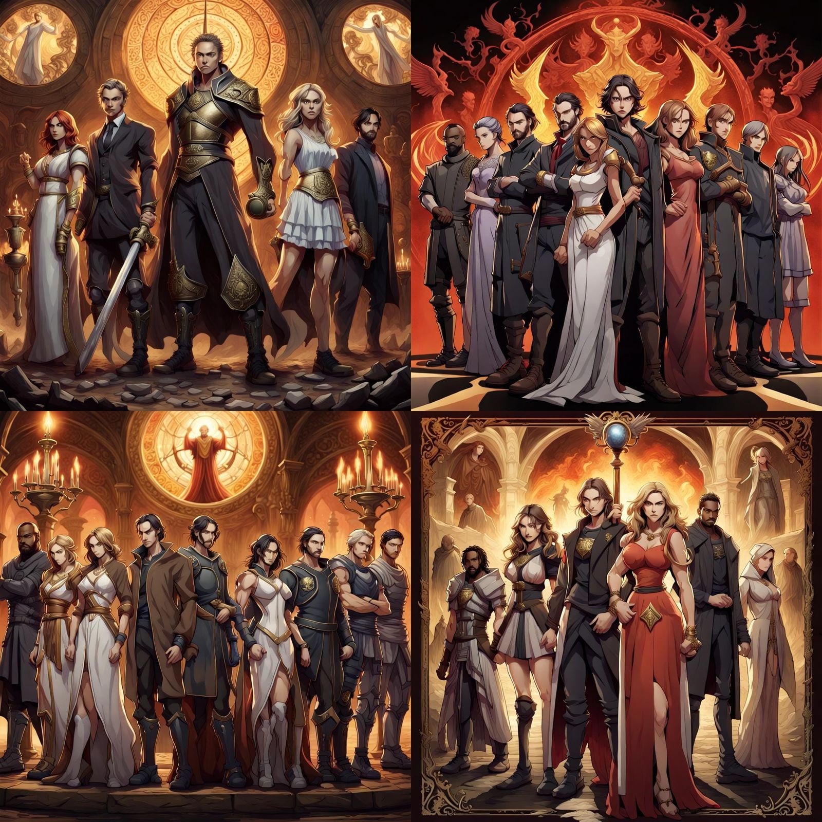 Epic Showdown: Series Key Figures in United Portrait