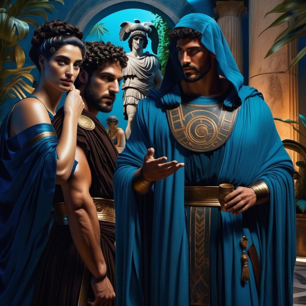 Cassius planning with Octavia and Remus