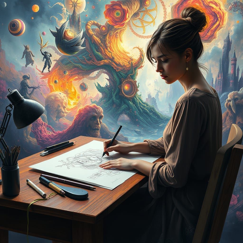 Surreal Artist Creates in Dreamlike World