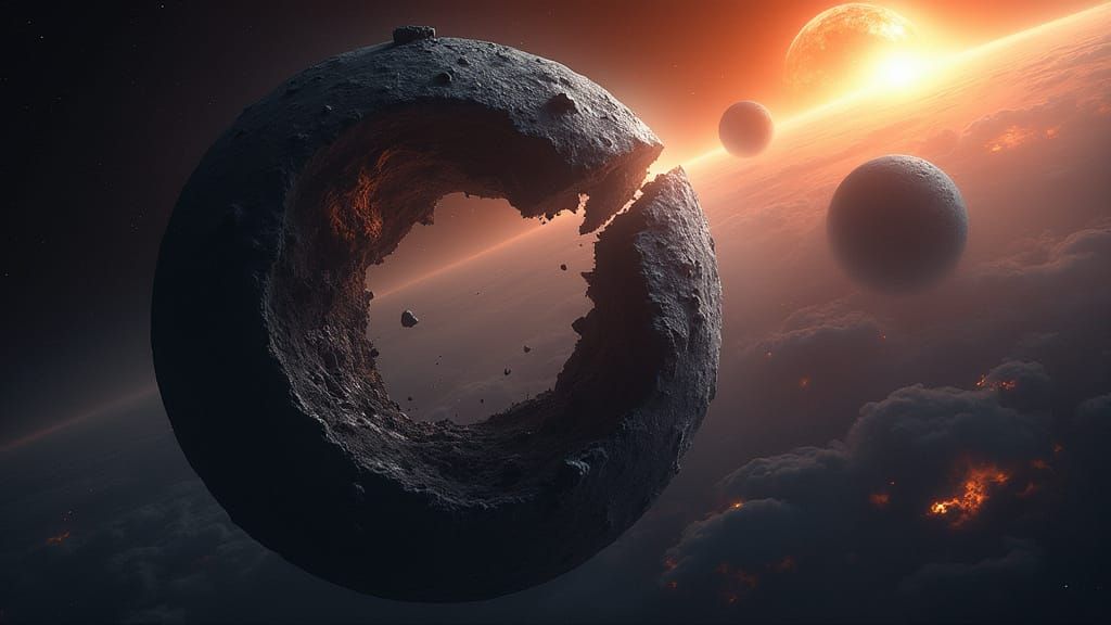 Shattered Planet Orbits Dying Sun in Deep Space