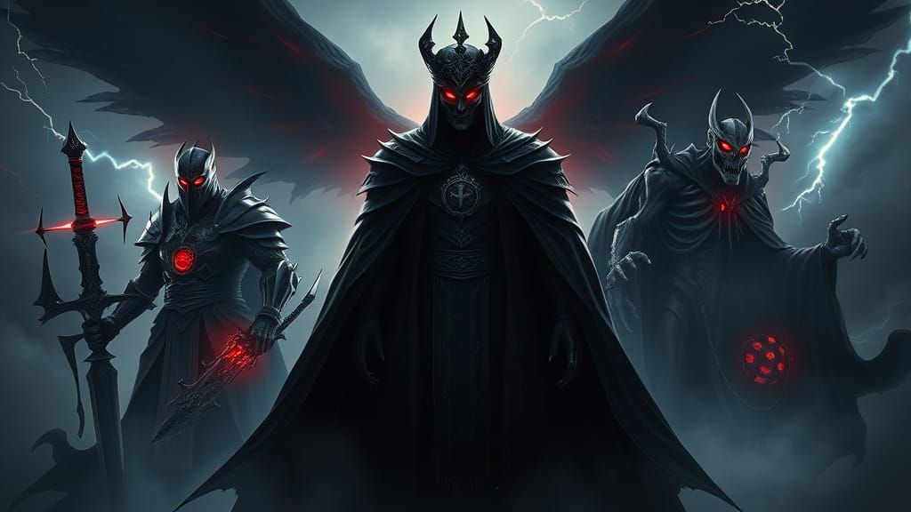 Shadow Monarch Commands with Dark, Menacing Presence