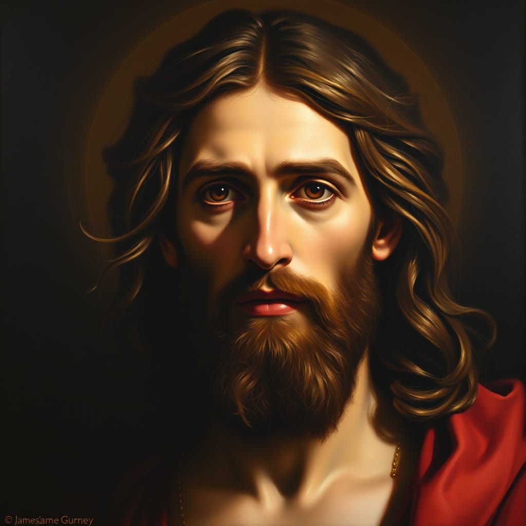 Jesus Christ in Baroque Rococo Oil Painting