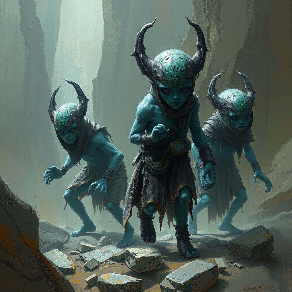 Blue Humanoids on Epsilon Gorniar II