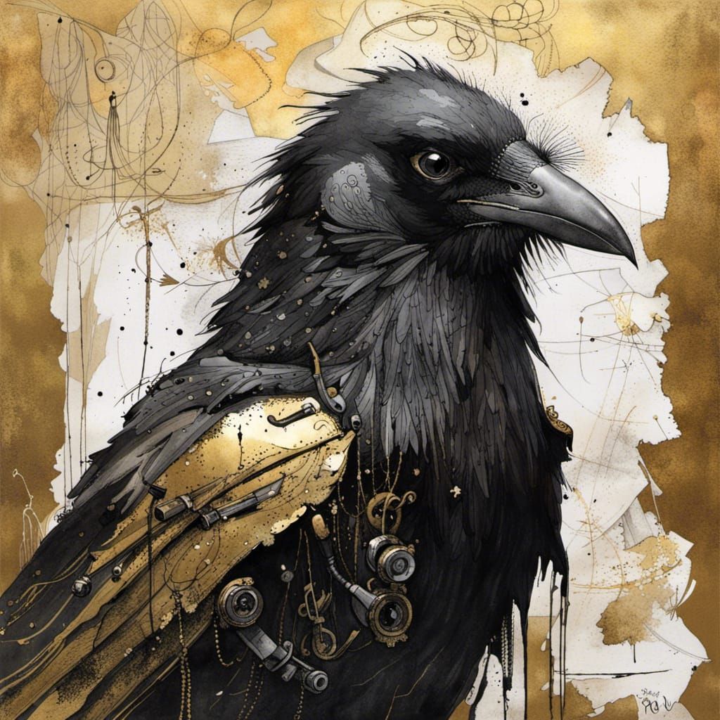 Steampunk Crow